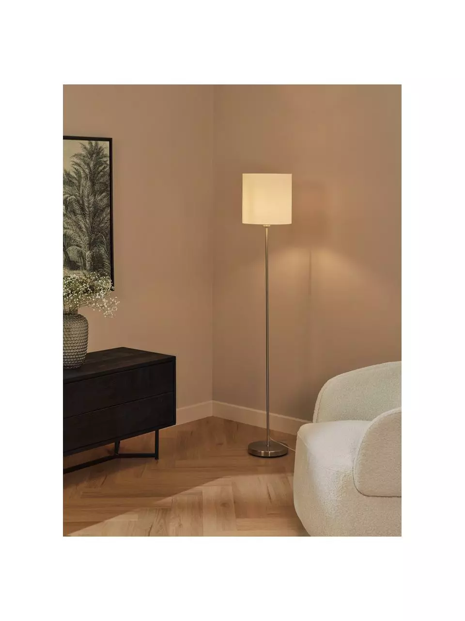 Westwing Collection Stehlampe Mick in Weiß-Silber, Ø 28 x H 158 cm 4 Westwing Collection Stehlampe Mick in Weiß-Silber, Ø 28 x H 158 cm – Bild 2