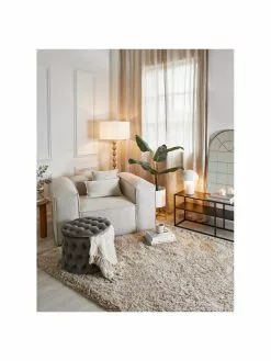 Westwing Collection Stehlampe Shona mit Holzfuß, Ø 50 x H 149 cm -Leuchten Verkaufsladen Stehlampe Shona mit Holzfuss 2