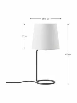 Westwing Collection Tischlampe Cade in Schwarz, Ø 19 cm x H 42 cm -Leuchten Verkaufsladen Tischlampe Cade in Schwarz 4