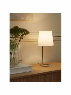 Westwing Collection Tischlampe Cade in Silber, Ø 19 cm x H 42 cm -Leuchten Verkaufsladen Tischlampe Cade in Silber 2