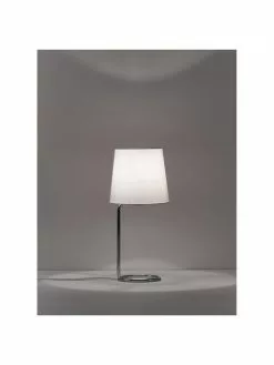 Westwing Collection Tischlampe Cade in Silber, Ø 19 cm x H 42 cm -Leuchten Verkaufsladen Tischlampe Cade in Silber 5