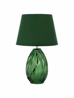 Pauleen Tischlampe Crystal Velvet mit Glasfuß, Ø 25 x H 41 cm