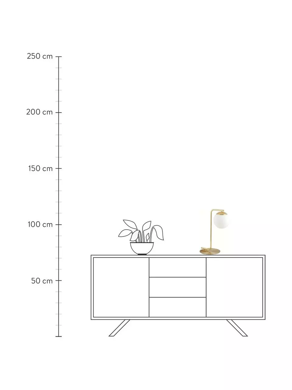 Nordlux Tischlampe Grant in Messing, B 20 x H 41 cm 5 Nordlux Tischlampe Grant in Messing, B 20 x H 41 cm – Bild 3