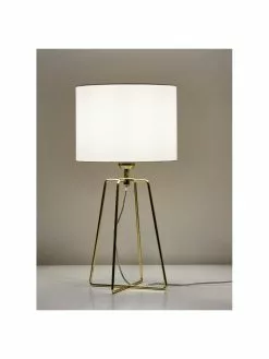 Westwing Collection Tischlampe Karolina in Weiß-Gold, Ø 25 x H 49 cm 13 Westwing Collection Tischlampe Karolina in Weiß-Gold, Ø 25 x H 49 cm -Leuchten Verkaufsladen Tischlampe Karolina in Weiss Gold 5