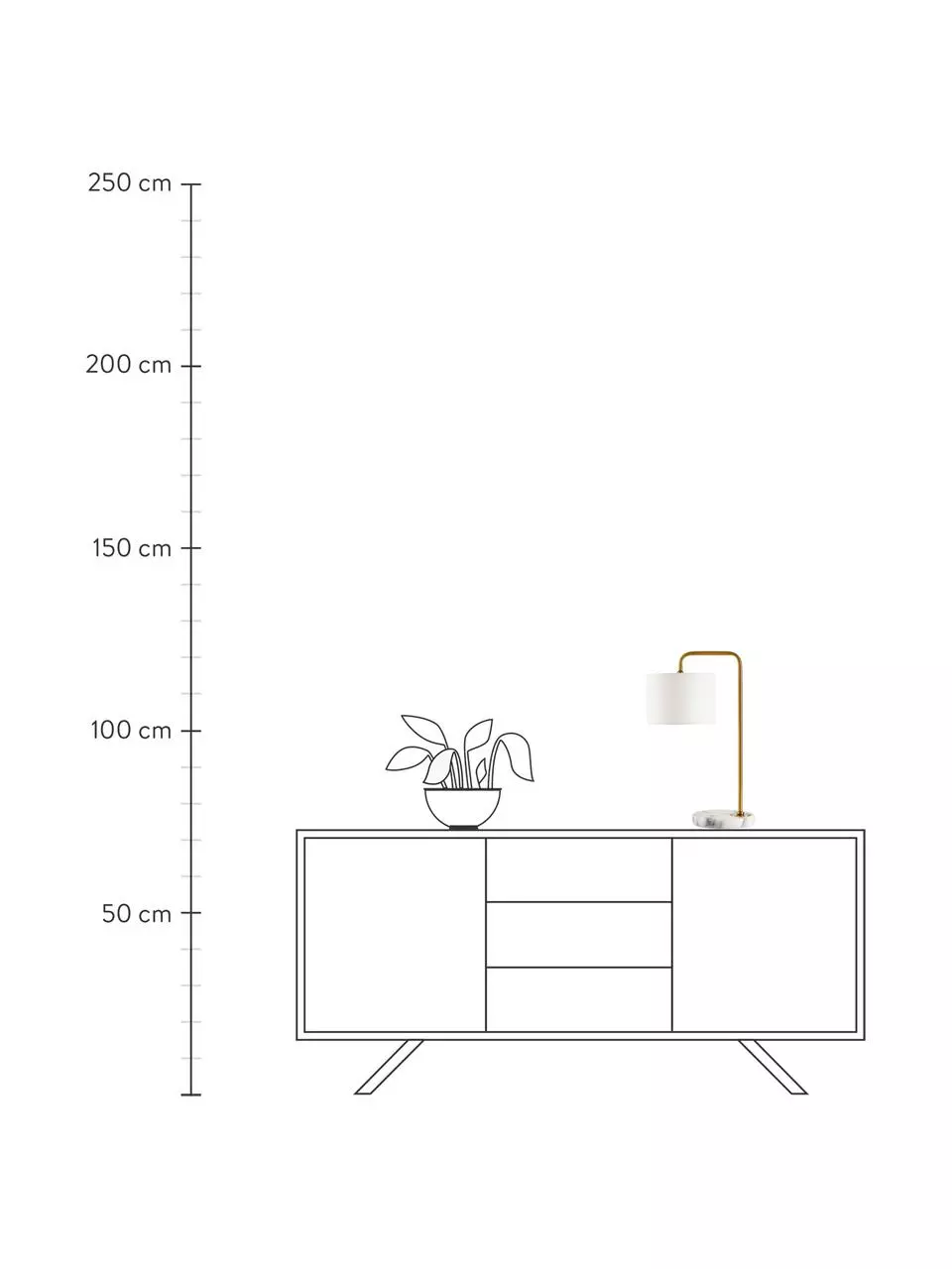 Westwing Collection Tischlampe Montreal mit Marmorfuß, Ø 20 x H 49 cm 6 Westwing Collection Tischlampe Montreal mit Marmorfuß, Ø 20 x H 49 cm – Bild 4