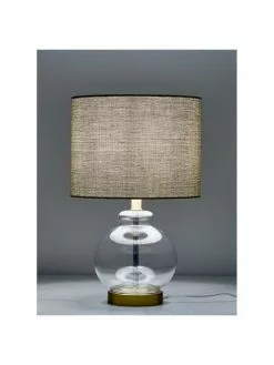 Tischlampe Natty mit Glasfuß, Ø 31 x H 48 cm 11 Tischlampe Natty mit Glasfuß, Ø 31 x H 48 cm -Leuchten Verkaufsladen Tischlampe Natty mit Glasfuss 3