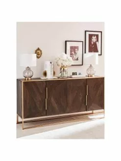 Tischlampe Natty mit Glasfuß, Ø 31 x H 48 cm -Leuchten Verkaufsladen Tischlampe Natty mit Glasfuss 8