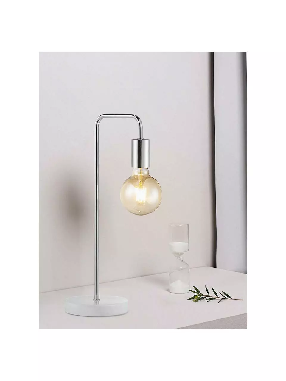 Tischlampe Noble mit Marmorfuß, Ø 20 x H 40 cm 4 Tischlampe Noble mit Marmorfuß, Ø 20 x H 40 cm – Bild 2