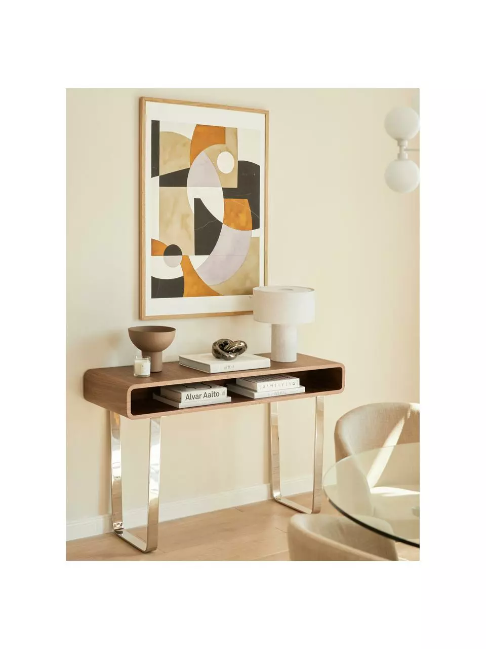 Westwing Collection Tischlampe Ron in Beige, Ø 30 x H 35 cm 4 Westwing Collection Tischlampe Ron in Beige, Ø 30 x H 35 cm – Bild 2