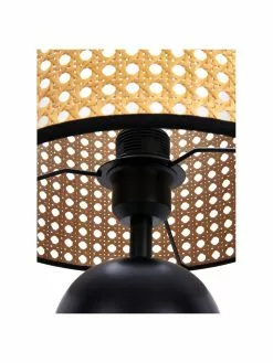 Westwing Collection Tischlampe Vienna aus Wiener Geflecht in Schwarz, Ø 25 x H 39 cm -Leuchten Verkaufsladen Tischlampe Vienna aus Wiener Geflecht in Schwarz 4