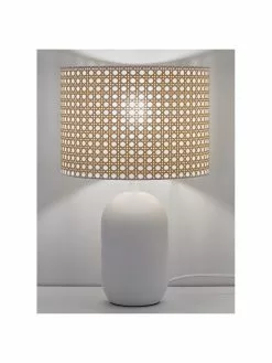 Westwing Collection Tischlampe Vienna aus Wiener Geflecht in Weiß, ∅ 25 x H 40 cm -Leuchten Verkaufsladen Tischlampe Vienna aus Wiener Geflecht in Weiss 5