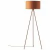 Westwing Collection Tripod Stehlampe Cella mit Stoffschirm, Ø 45 x H 147 cm
