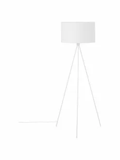Westwing Collection Tripod Stehlampe Cella mit Stoffschirm, Ø 48 x H 158 cm