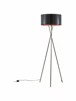 Westwing Collection Tripod Stehlampe Giovanna mit Kupfer-Dekor, Ø 45 x H 154 cm