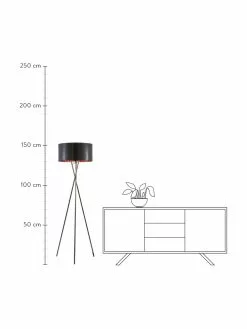 Westwing Collection Tripod Stehlampe Giovanna mit Kupfer-Dekor, Ø 45 x H 154 cm -Leuchten Verkaufsladen Tripod Stehlampe Giovanna mit Kupfer Dekor 3
