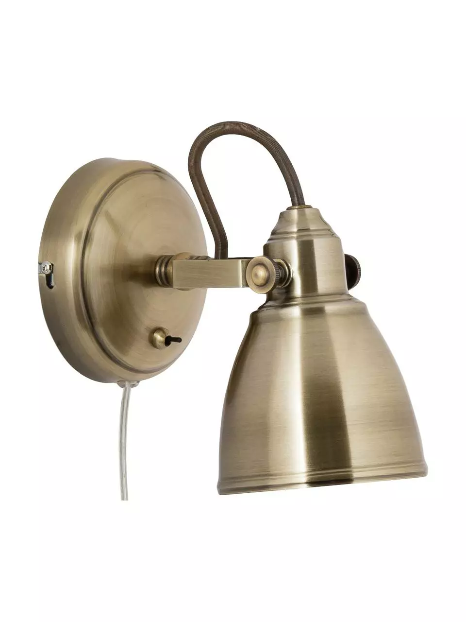 Markslöjd Verstellbare Wandleuchte Fjallbacka mit Stecker in Messing, T 20 x H 17 cm 3 Markslöjd Verstellbare Wandleuchte Fjallbacka mit Stecker in Messing, T 20 x H 17 cm