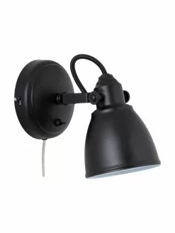 Markslöjd Verstellbare Wandleuchte Fjallbacka mit Stecker in Schwarz, T 20 x H 17 cmNur noch wenige verfügbar