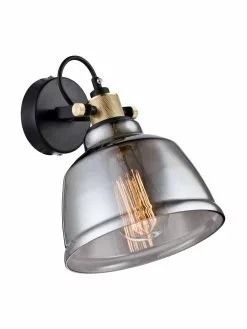 Verstellbare Wandleuchte Irving aus Rauchglas, T 25 x H 27 cmNur noch 1 Artikel verfügbar -Leuchten Verkaufsladen Verstellbare Wandleuchte Irving aus Rauchglas 2