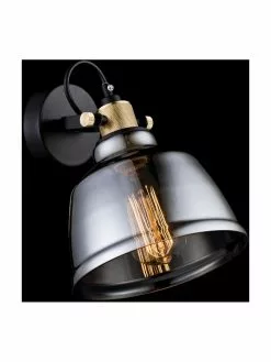 Verstellbare Wandleuchte Irving aus Rauchglas, T 25 x H 27 cmNur noch 1 Artikel verfügbar -Leuchten Verkaufsladen Verstellbare Wandleuchte Irving aus Rauchglas 4