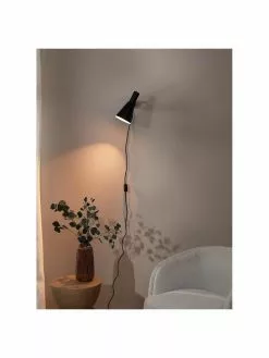 Westwing Collection Verstellbare Wandleuchte Sia mit Stecker in Mattschwarz, T 23 x H 27 cm -Leuchten Verkaufsladen Verstellbare Wandleuchte Sia mit Stecker in Mattschwarz 3