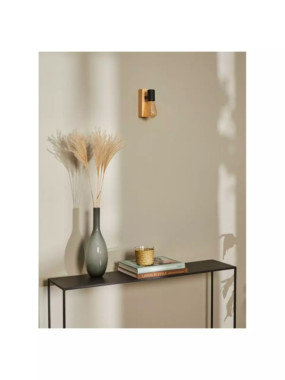 Verstellbare Wandleuchte Townshend aus Holz, T 9 x H 17 cm 4 Verstellbare Wandleuchte Townshend aus Holz, T 9 x H 17 cm – Bild 2