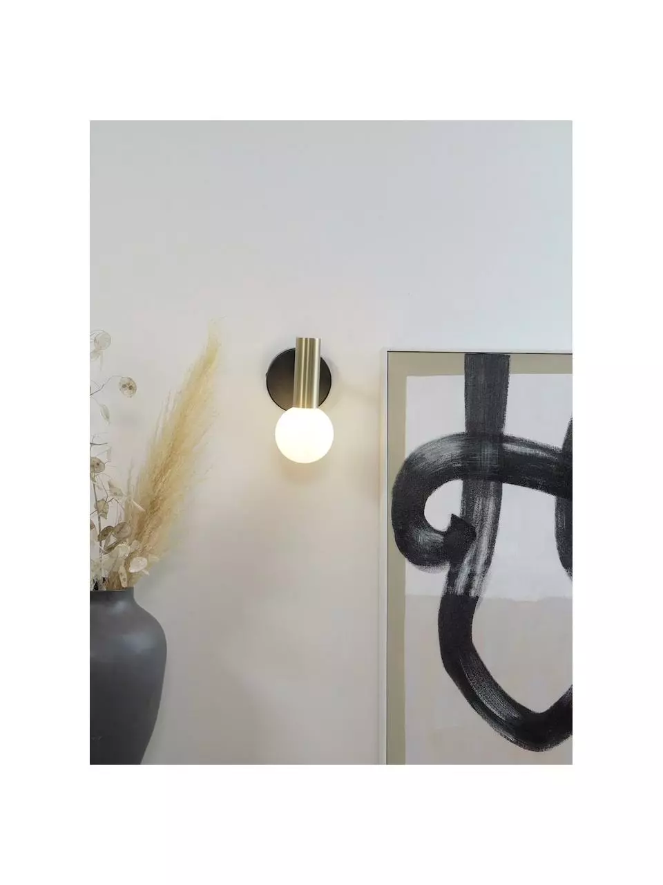 Westwing Collection Verstellbare Wandleuchte Wilson mit Glasschirm, T 22 x H 22 cm 4 Westwing Collection Verstellbare Wandleuchte Wilson mit Glasschirm, T 22 x H 22 cm – Bild 2