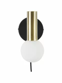 Westwing Collection Verstellbare Wandleuchte Wilson mit Glasschirm und Stecker, T 22 x H 22 cm -Leuchten Verkaufsladen Verstellbare Wandleuchte Wilson mit Glasschirm und Stecker 4