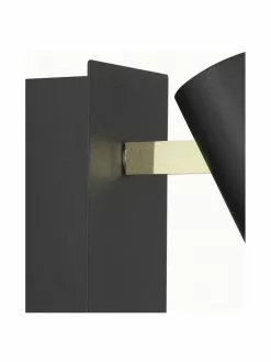 Westwing Collection Verstellbarer LED-Wandstrahler Bobby in Schwarz-Gold, B 7 x H 15 cm -Leuchten Verkaufsladen Verstellbarer LED Wandstrahler Bobby in Schwarz Gold 4