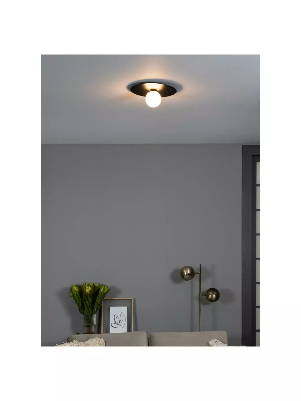 Wand- und Deckenleuchte Lobero aus Glas, Ø 30 x T 13 cm 4 Wand- und Deckenleuchte Lobero aus Glas, Ø 30 x T 13 cm – Bild 2