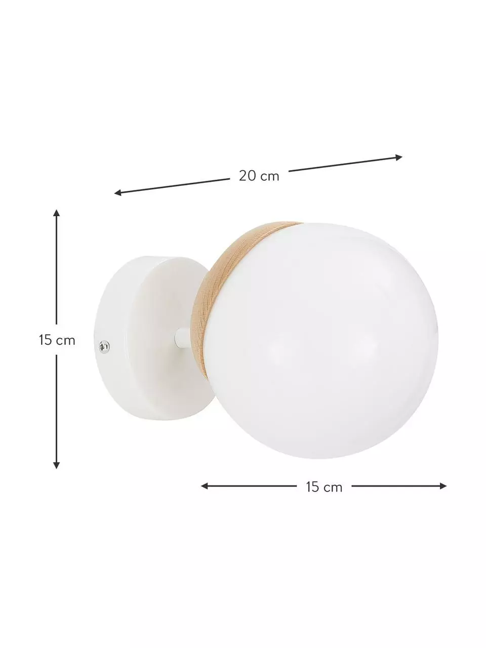 Wand- und Deckenleuchte Sfera mit Holz-Dekor, Ø 15 x T 20 cm 4 Wand- und Deckenleuchte Sfera mit Holz-Dekor, Ø 15 x T 20 cm – Bild 2