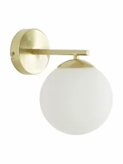 Westwing Collection Wandleuchte Atlanta aus Opalglas, T 23 x H 22 cm