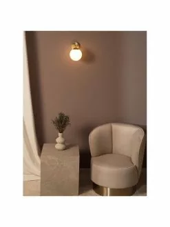 Westwing Collection Wandleuchte Atlanta aus Opalglas, T 23 x H 22 cm -Leuchten Verkaufsladen Wandleuchte Atlanta aus Opalglas 4