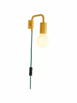 Jotex Wandleuchte Cascais in Gelb mit grünem Kabel, B 20 x H 12 cm -Leuchten Verkaufsladen Wandleuchte Cascais in Gelb mit grunem Kabel 3