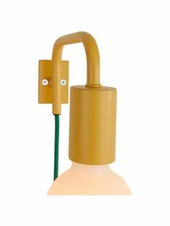 Jotex Wandleuchte Cascais in Gelb mit grünem Kabel, B 20 x H 12 cm -Leuchten Verkaufsladen Wandleuchte Cascais in Gelb mit grunem Kabel 4