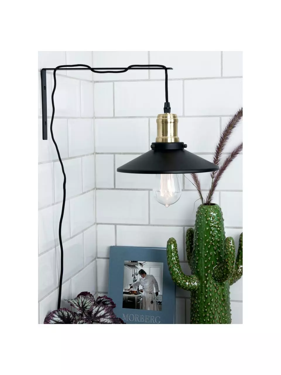 Globen Lighting Wandleuchte Disc mit Stecker in Schwarz, B 22 x T 40 cm 4 Globen Lighting Wandleuchte Disc mit Stecker in Schwarz, B 22 x T 40 cm – Bild 2