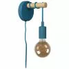 Lucide Wandleuchte Pola mit Stecker in Blau, T 16 x H 22 cmNur noch 1 Artikel verfügbar