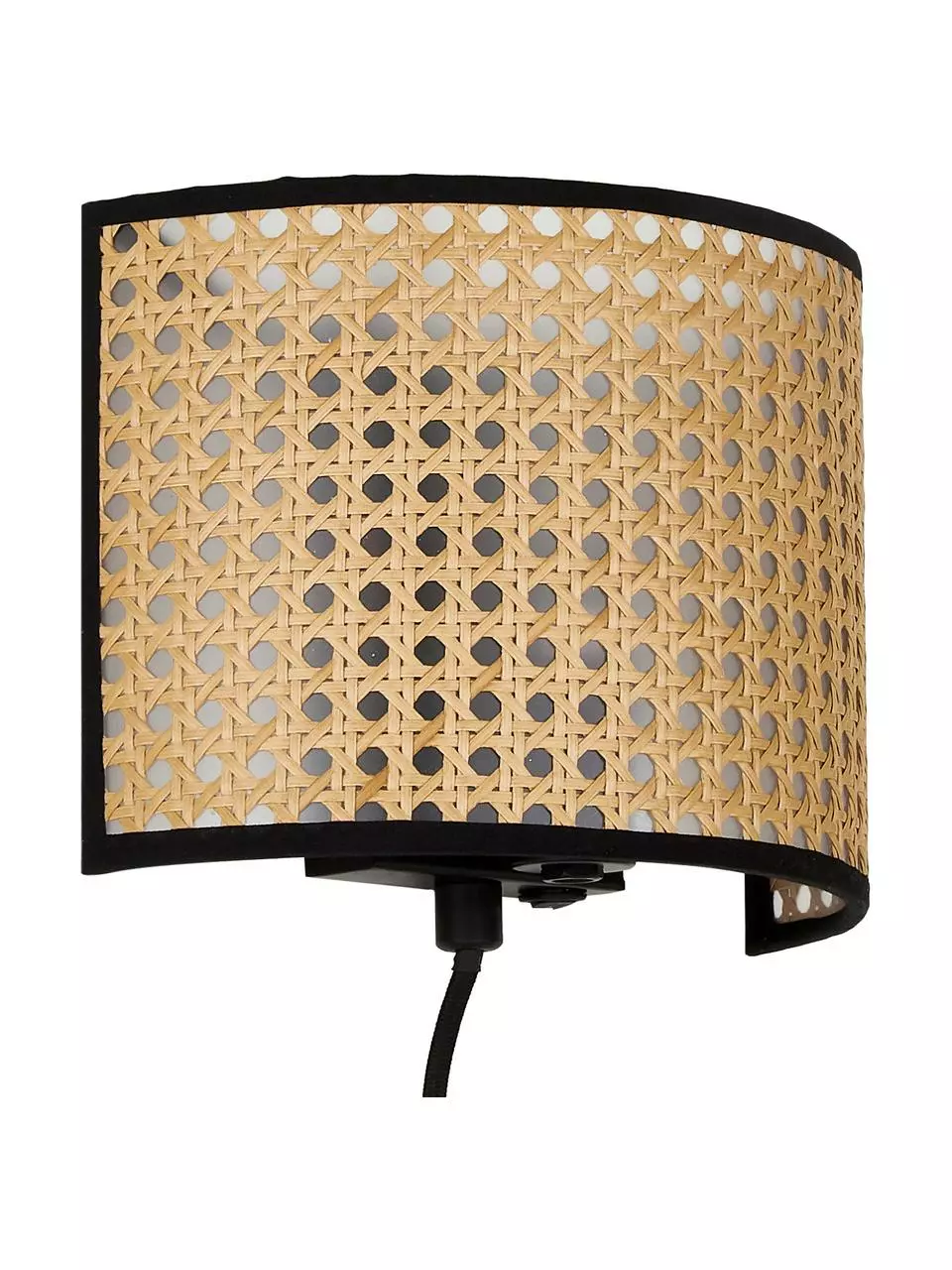 Westwing Collection Wandleuchte Vienna aus Wiener Geflecht mit Stecker, B 22 x H 16 cm 3 Westwing Collection Wandleuchte Vienna aus Wiener Geflecht mit Stecker, B 22 x H 16 cm